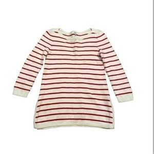 Madewell Red Striped Side Zip Sweater